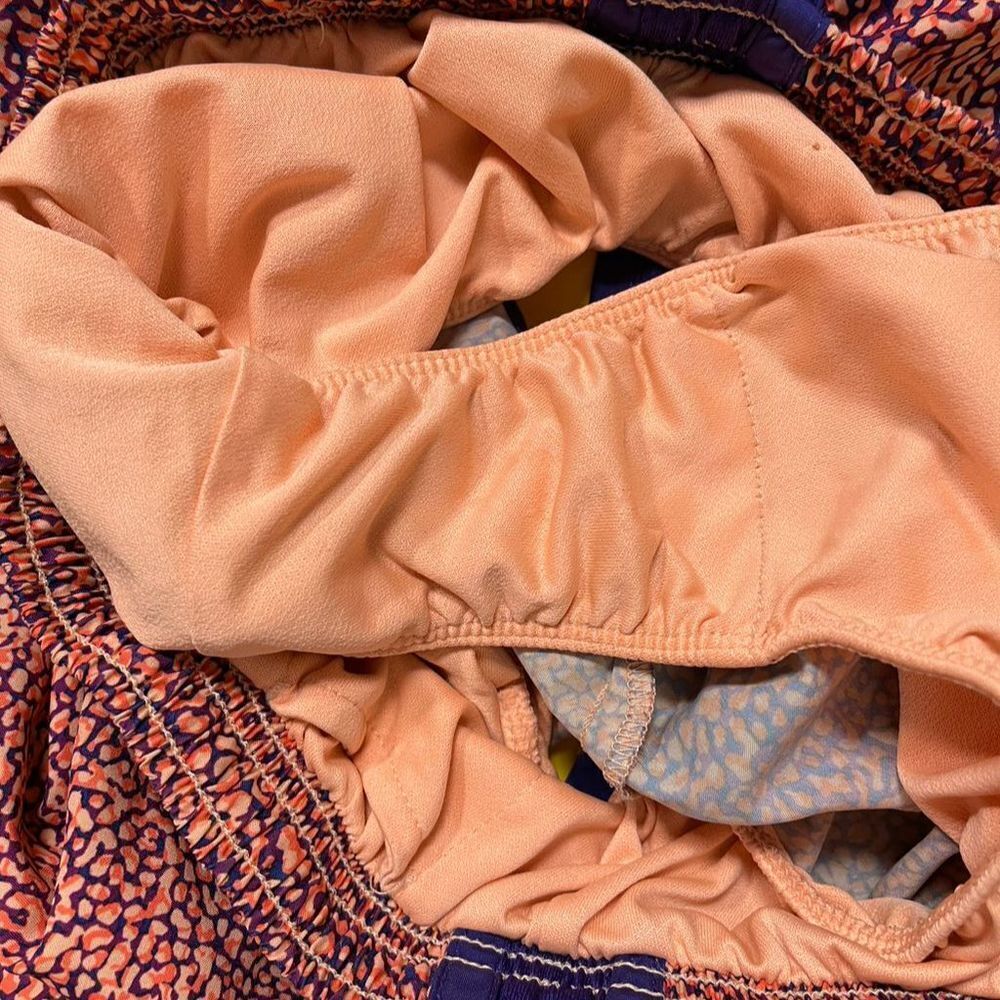 Nike Dri-Fit Women's S Orange Leopard Print Running Athletic Shorts - Picture 6 of 7